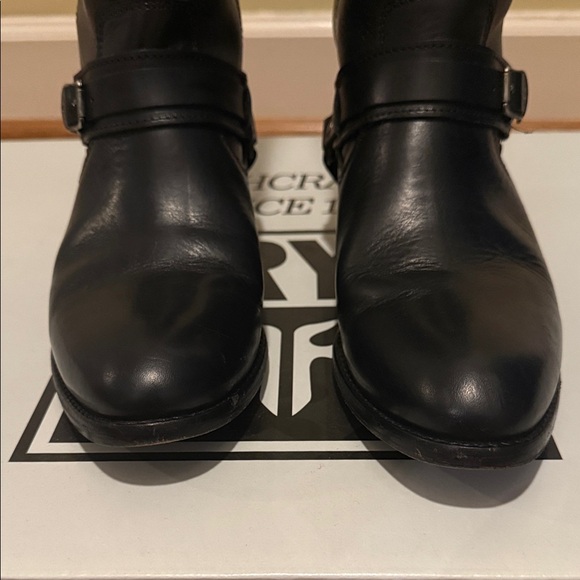 Frye Black Leather Heeled Boots - Picture 3 of 10